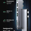 Adaptador Multipuerto UGREEN 60560 6 en 2: Thunderbolt 3, PD 100W y Aluminio Premium