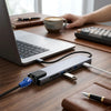 Hub Multipuertos Jaltech 8 en 1: HDMI 4K, Red RJ45 y Carga Power Delivery