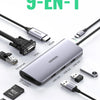 Adaptador Multipuerto UGREEN 9 en 1: HDMI 4K, Red Gigabit y PD de 100W