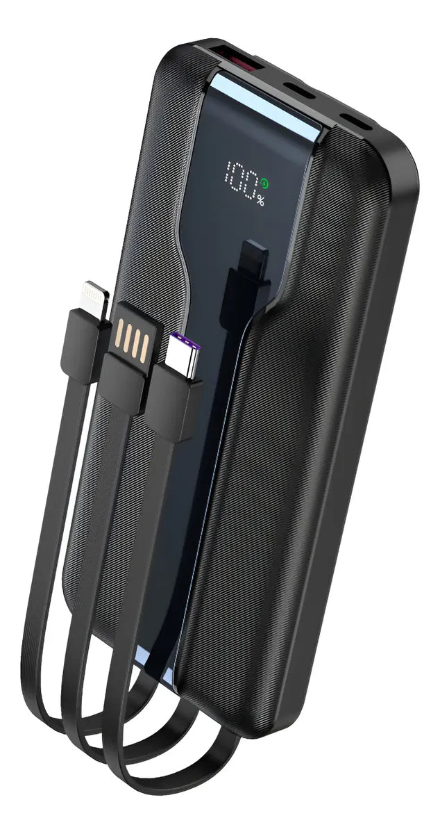 Power Bank Movisun Rocket P17: 10.000 mAh, Carga Turbo 22.5W y Cables Integrados