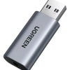 Adaptador de Audio Externo USB UGREEN CM383: Sonido Hi-Fi de 24 bits, Chip SSS1700 y Diseño Ultra Delgado