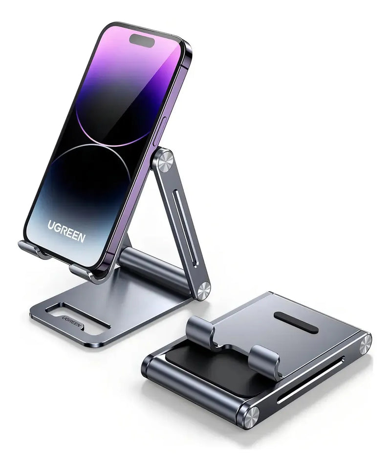 Soporte de Escritorio Premium UGREEN 80708: Aluminio Sólido, Ajuste de Doble Eje y Diseño Ultra Plegable