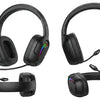 Movisun KG-300: Audífonos Gamer Híbridos (2.4G + Bluetooth), Sonido Envolvente y Luces RGB