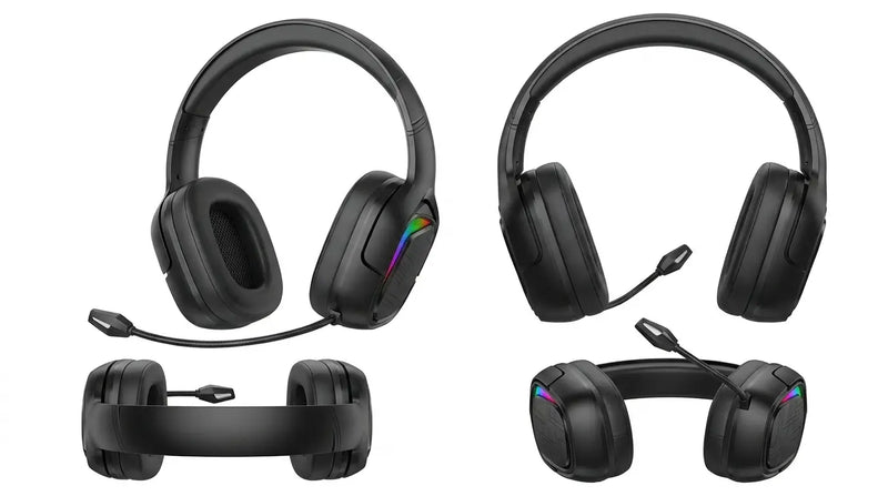 Movisun KG-300: Audífonos Gamer Híbridos (2.4G + Bluetooth), Sonido Envolvente y Luces RGB