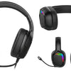 Movisun KG-300: Audífonos Gamer Híbridos (2.4G + Bluetooth), Sonido Envolvente y Luces RGB