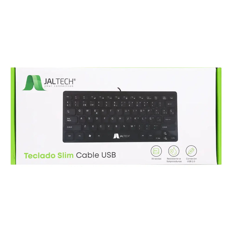 Teclado Slim Jaltech K1000: Diseño Ultra Delgado, Anti-Derrame y Teclas Silenciosas