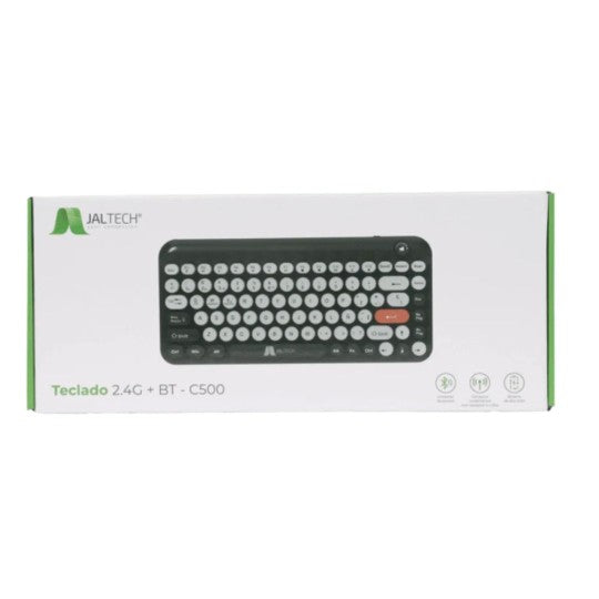 Teclado Inalámbrico Jaltech C500: Conexión Multidispositivo, Batería Recargable y Diseño Slim